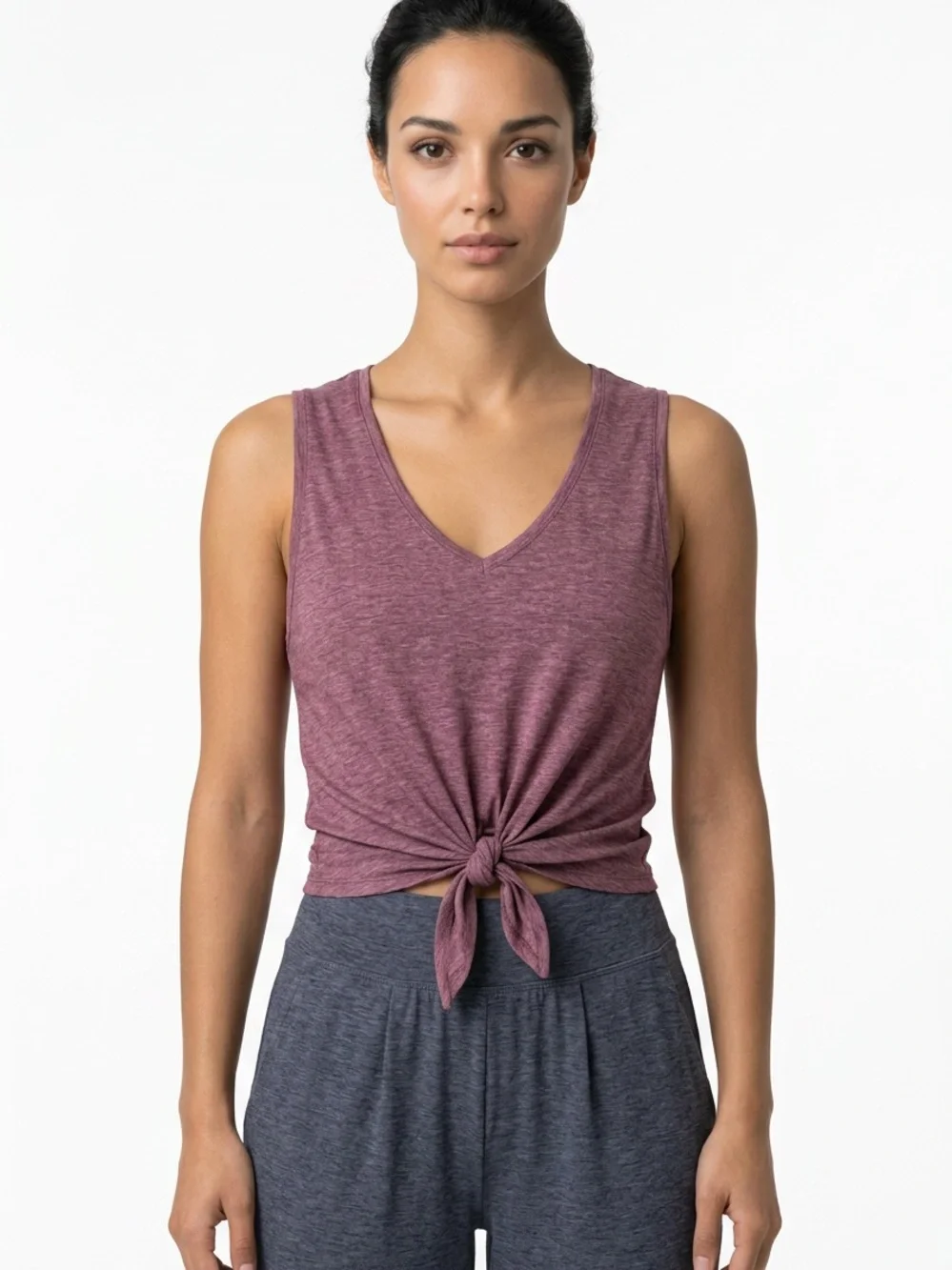 LULULEMON | Mauve Sleeveless Tie-Front V-Neck Tank Top Women’s Size 12